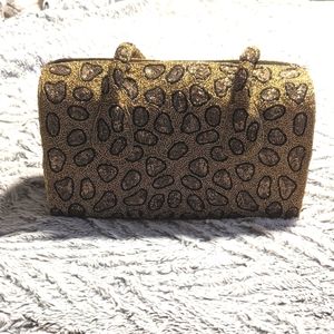 Sassy Jones hand beaded bag in stunning leopard pattern